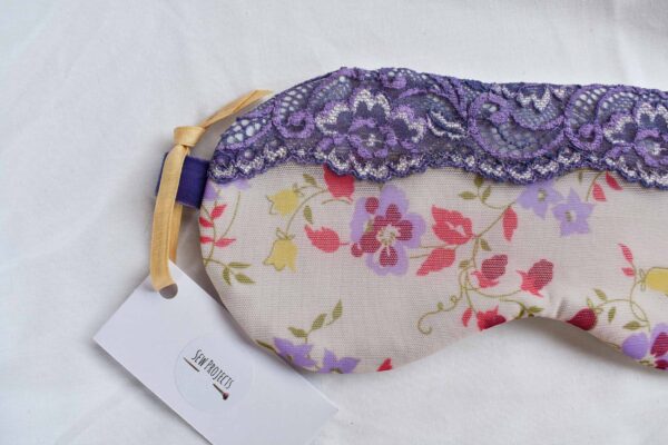 Lilac Lace and Organic cotton sleep mask