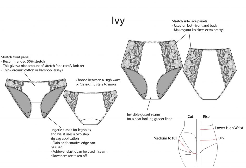 How to make high waist knickers (FREE Poppy High waist pattern