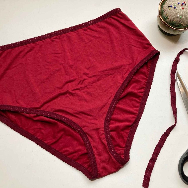 Bamboo Red High Waist Knickers