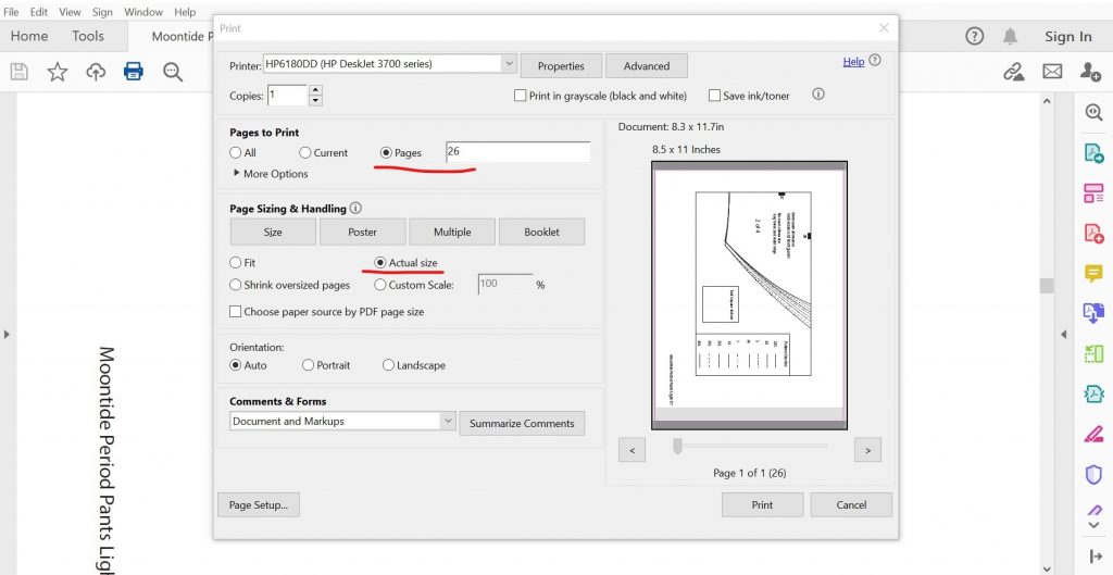 How to print PDF and digital patterns guide