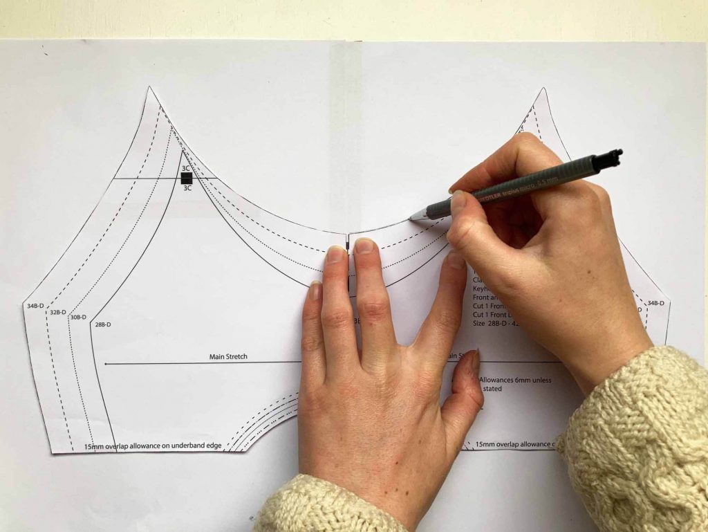 lingerie pattern drafting