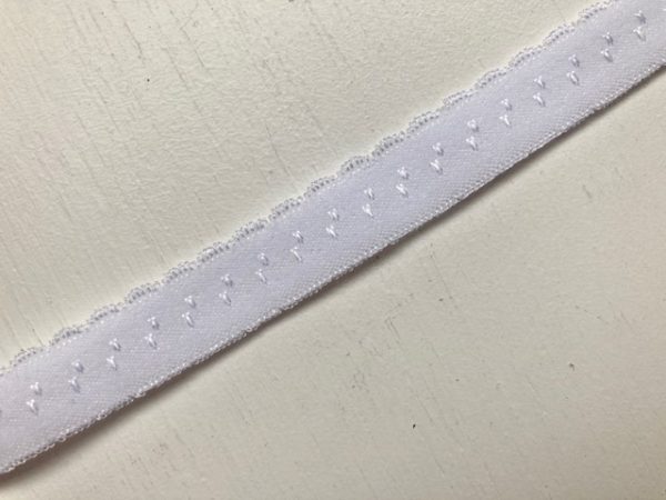 White fold over elastic