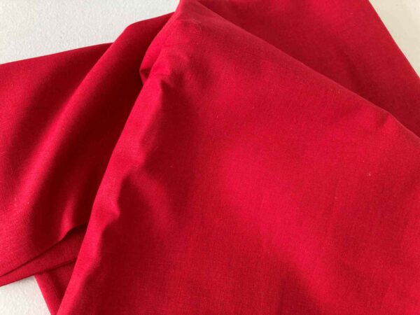 red linen fabric