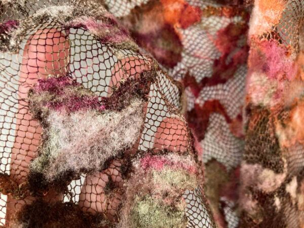 felted lace mesh fabric