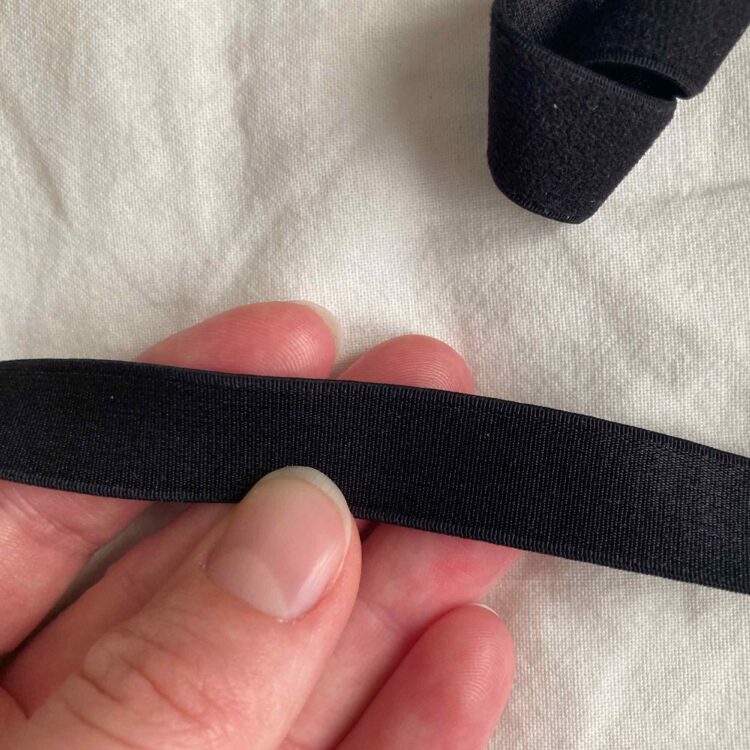 16mm Black Bra Strap Elastic